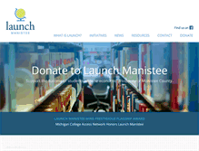Tablet Screenshot of launchmanistee.org